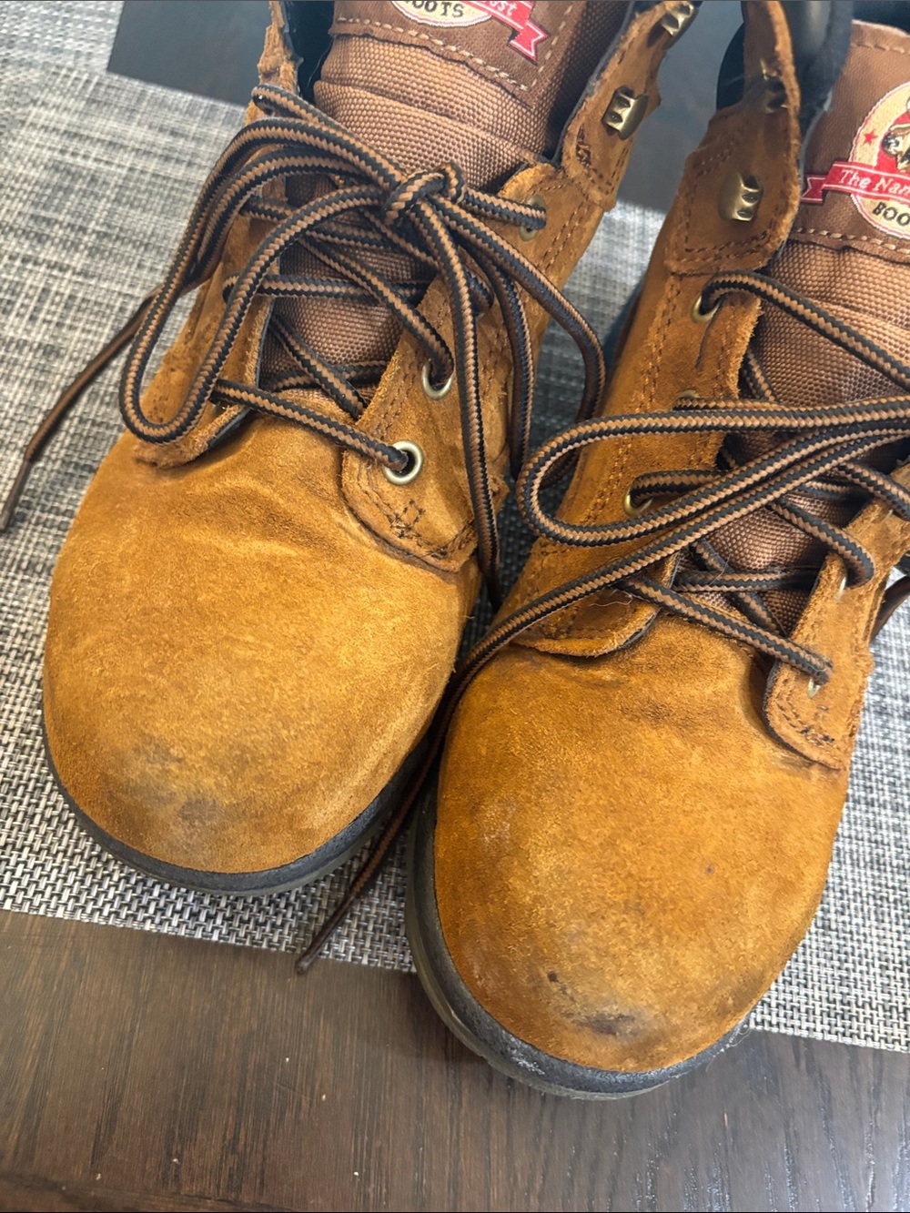 Brahma Tan Suede Work Boots 7.5 womens Black & safety toe oil resist waterproof - Picture 3 of 15